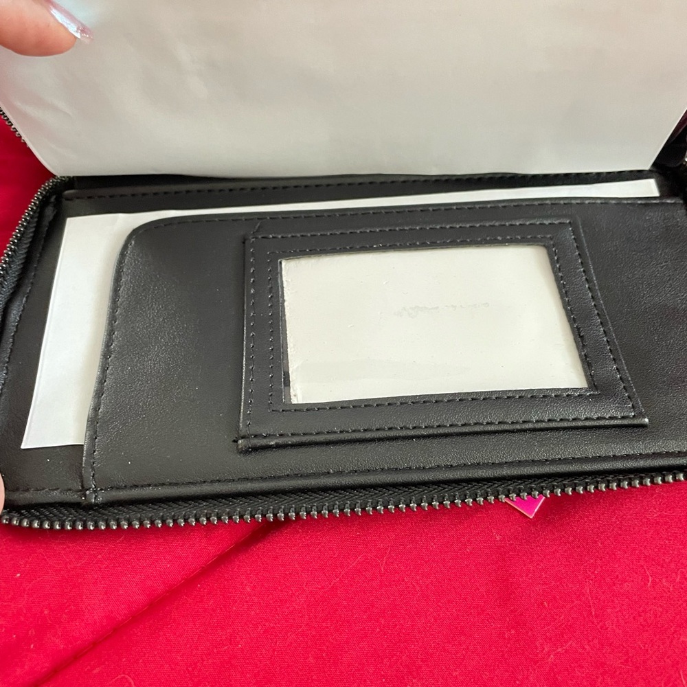 Betsey Johnson Black With Bat Embellishments Large Wallet - Picture 4 of 7